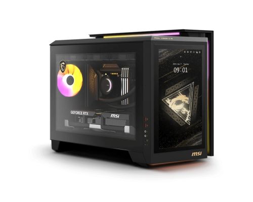 Настолен компютър MSI MEG Vision X AI 2NVV9-208EU, Core Ultra 9 285K(36M Cache, up to 5.70GHz), GeForce RTX 5080 16G SHADOW 3X GDDR7, Z890, Liquid(360mm), 32GB(2x16GB 5600Mhz), 2TB M2, 1200W 80 Plus Gold PSU, 13" FHD Touch, MSI Project Zero, Win11Home, 42