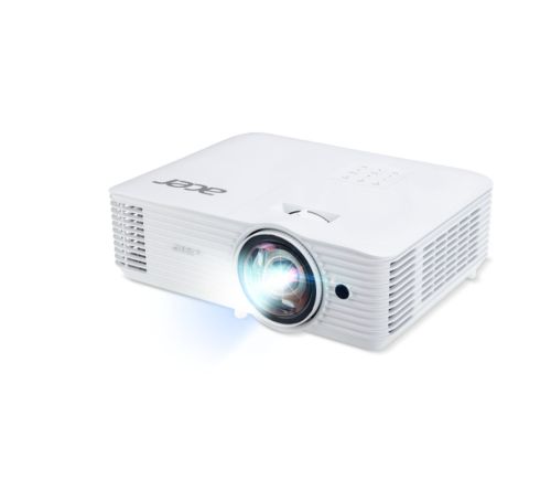 Мултимедиен проектор Acer Projector S1287, DLP, Short Throw 0.6, XGA (1024x768), Max WUXGA (1920x1200), 4000 ANSI Lumens, 20,000:1, HDMI 3D Ready, 2 HDMI, DC Out (5V/1A, USB-A), RS232, Speaker 16W, Bluelight Shield, 3.1 kg, 3Y, White+Natec Warbler 2, Wire