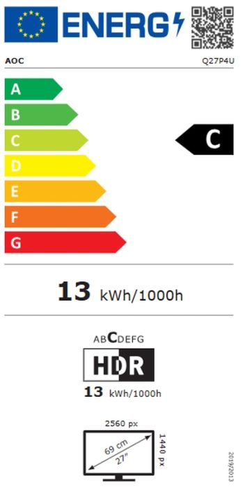 Монитор AOC Q27P4U, 27" IPS WLED, 2560x1440@120Hz, 4ms GtG, 350cd m2, 1500:1, DCR 50M:1, Adaptive Sync, FlickerFree, Anti Blue Light, 2Wx2, Tilt, Height Adjust, Pivot, Swivel, 2xHDMI, DP, USB hub