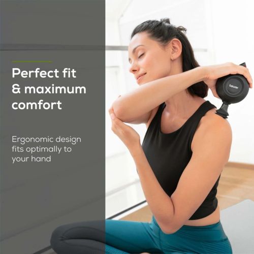 Масажор Beurer MG 101 SensorBoost, Integrated pressure sensor, Ergonomically shaped, 5 massage attachments, 5 intensity levels, Lithium-ion battery, black