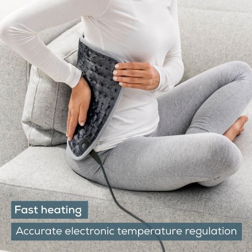 Термоподложка Beurer HK SE Cosy and soft heat pad;  3 temperature settings, automatic switch off after 90 min; washable on 30°; Gray
