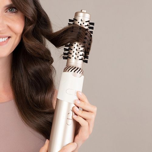 Електрическа четка за коса Beurer HT 85 Rotaiting  hot air brush, ionic function, caremic coating, 2 interchangeable attachments: Heated brush and curling brush, 2 heat settings & cold air setting