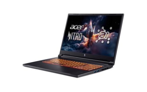 Лаптоп Acer Nitro V17, NG-ANV17-41-R14D, AMD Ryzen R7 260 ( up to 5.1GHz, 16MB), 17.3" FHD(1920x1080)IPS 144Hz, 1*16GB DDR5 (1 slot free), 1024GB PCIe NVMe SSD, NVIDIA GeForce RTX 4050 6GB GDDR6, Wi-Fi AX, BT, Win 11 Home, Black
