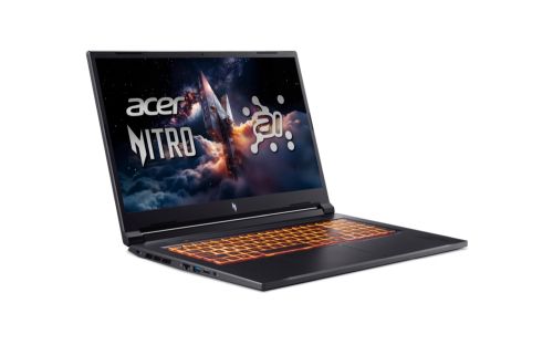 Лаптоп Acer Nitro V17, NG-ANV17-41-R14D, AMD Ryzen R7 260 ( up to 5.1GHz, 16MB), 17.3" FHD(1920x1080)IPS 144Hz, 1*16GB DDR5 (1 slot free), 1024GB PCIe NVMe SSD, NVIDIA GeForce RTX 4050 6GB GDDR6, Wi-Fi AX, BT, Win 11 Home, Black