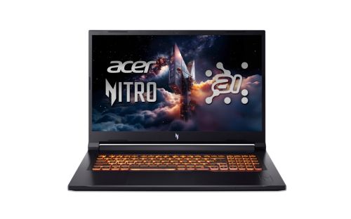 Лаптоп Acer Nitro V17, NG-ANV17-41-R14D, AMD Ryzen R7 260 ( up to 5.1GHz, 16MB), 17.3" FHD(1920x1080)IPS 144Hz, 1*16GB DDR5 (1 slot free), 1024GB PCIe NVMe SSD, NVIDIA GeForce RTX 4050 6GB GDDR6, Wi-Fi AX, BT, Win 11 Home, Black