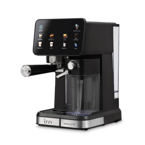 Полуавтоматична кафемашина IZZY IZ-6020 Aerolatte, 20 bar, 1450W, 1.5L резервоар, система за мляко, Cold Brew