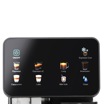 Полуавтоматична кафемашина IZZY IZ-6020 Aerolatte, 20 bar, 1450W, 1.5L резервоар, система за мляко, Cold Brew