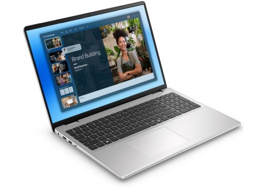 Лаптоп Dell 16 DC16251, Intel Core 7 150U (10 cores, up to 5.4 GHz), 16.0" FHD+(1920x1200) AG 300nits, 16GB, 2x8GB, DDR5, 5200 MT/s, 512GB M.2 PCIe, Intel Graphics, Cam, FPR, Wi-Fi 6E, Backlit Kb, Win 11 Pro, Silver, Aluminium, 3Y PS