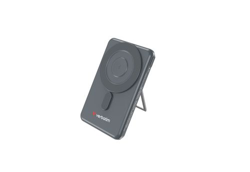 Външна батерия Verbatim Charge 'n' Go 2C Power Bank Magnetic Wireless 5000mAh with 2 USB-C Cables & Stand Grey