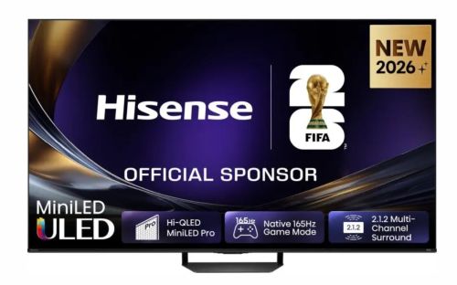Телевизор Hisense 55"U7S Pro, 4K Ultra HD 3840x2160, ULED, FALD, Quantum Dot, 165Hz, IPS, HDR 10+, HLG, Dolby Vision IQ, Dolby Atmos, Smart TV, WiFi 5GHz, WiFi Direct, BT, Anyview Cast,light sensor,Solar Powered Remote, 4xHDMI, 2xUSB, LAN, CI+, DVB-T2/C/S
