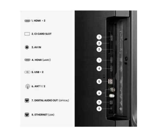 Телевизор Hisense 55" A6S, 4K Ultra HD 3840x2160, DLED, DFA, Precision Colour, HDR 10+, HLG, Dolby Vision,Light sensor, Smart TV, WiFi, BT, AnyView Cast, Gaming Mode, 1xHDMI2 eArc, 3xHDMI, 2xUSB, LAN, CI+, DVB-T2/C/S2, Black