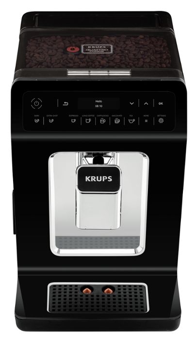 Кафеавтомат Krups EA890810, Evidence Fully Auto Espresso Machine, 1450W, Led display, 2.3l water tank, black/chrome