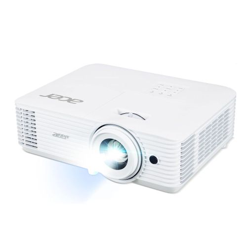 Мултимедиен проектор Acer Projector H6546Ki, DLP, FHD (1920x1080), 5200 ANSI Lumens, 17 000:1, 1.1x, 3D ready, 24/7 operation, HDMI 2x1.4, DC Out (5V/1.5A, USB-A), RS232, Audio in/out, WiFi (kit incl.), Speaker 3W, Bag, 2.95Kg, 2Y, White + Acer T82-W01MW 