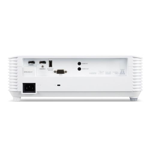 Мултимедиен проектор Acer Projector H6546Ki, DLP, FHD (1920x1080), 5200 ANSI Lumens, 17 000:1, 1.1x, 3D ready, 24/7 operation, HDMI 2x1.4, DC Out (5V/1.5A, USB-A), RS232, Audio in/out, WiFi (kit incl.), Speaker 3W, Bag, 2.95Kg, 2Y, White + Acer T82-W01MW 