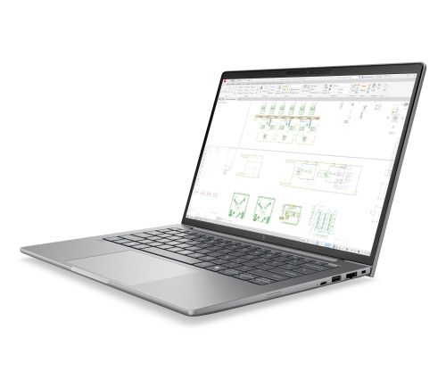 Лаптоп HP ZBook 8 G2i AI 14" Meteor Silver, Ultra 7 356H(up to 4.7Ghz/18MB/16C), 14" AG WUXGA 400nits, 24GB 5600Mhz 1DIMM, 1TB PCIe SSD, WiFi7+BT6, FPR, Smart Card Reader, Nvidia RTX PRO 500 4GB, Backlit Kbd, 8C Batt, Win 11 Pro, 3Y OnSite