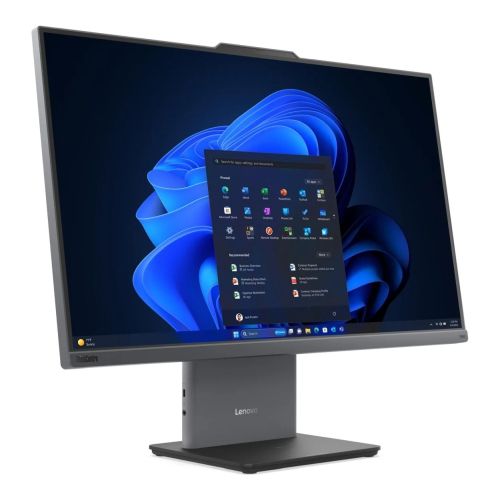 Настолен компютър - всичко в едно Lenovo ThinkCentre neo 50a 24 G6 AIO Intel Core Ultra 7 256V, 8C (up to 4.8GHz, 12MB), 16GB LPDDR5X-8533, 512GB SSD, 23.8" FHD (1920x1080) IPS AG, Integrated Intel Arc Graphics, 5MP, WLAN, BT, KB, Mouse, Luna Grey, Monito