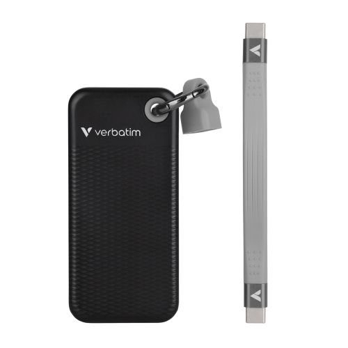 Твърд диск Verbatim Pocket SSD USB 3.2 Gen 2 512GB Black/Grey