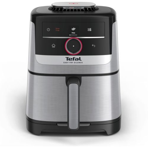 Уред за здравословно готвене Tefal EY572DE1 Easy Fry XL SMART & SILENCE, stainless steel, 5L (1.2kg, 6 portions), 1550W, dual zones, detachable front, 8 automatic programs