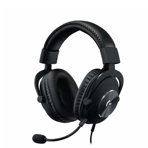 Слушалки Logitech PRO X Headset, PRO-G 50 mm Drivers, 7.1 DTS Headphone:X 2.0 Surround, Leather/Mesh Memory Foam Ear Cushions, Blue Voice Microphone, Black