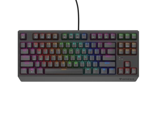 Клавиатура Genesis Gaming Keyboard Thor 230 TKL Lite US Rainbow Mechanical Outemu Red Black Hot Swap
