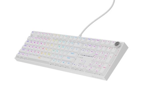 Клавиатура Genesis Mechanical Gaming Keyboard Thor 404 White RGB Backlight Gateron Yellow Pro, US Layout