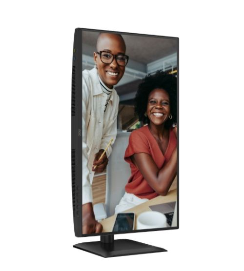 Монитор AOC 27E4U, 27" IPS WLED, 1920x1080@120Hz, 4ms GtG, 300cd m/2, 1500:1, 20M:1 DCR, Adaptive Sync, FlickerFree, Anti Blue Light, 2Wx2, Tilt, Height Adjust, Pivot, Swivel, D-SUB, HDMI, USB Hub