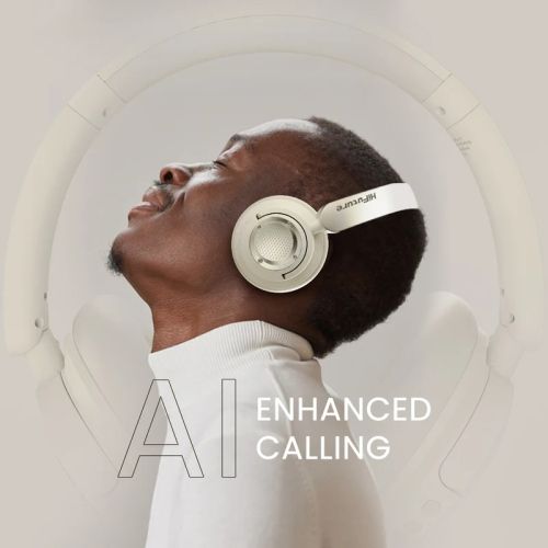 Слушалки HiFuture FutureTour X Champagne Gold, Hybrid Active Noise Canceling, 35-Hour Playtime, Memory Protein Foam Cover, AI Enhanced Crystal-Clear Call, Wireless 5.4, AUX Cable