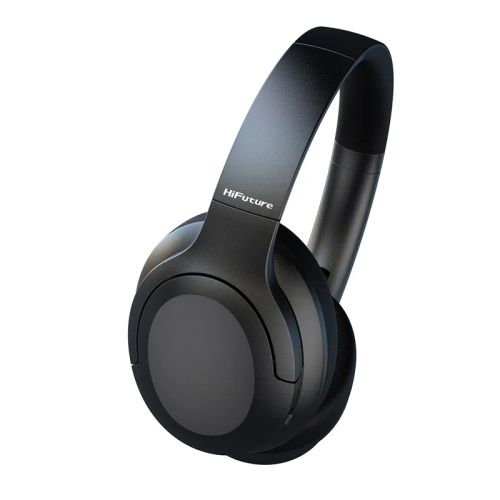 Слушалки HiFuture FutureTour Black, Active Noise Canceling, 25-Hour Playtime, Memory Protein Foam Cover, Crystal-Clear Call, Wireless 5.2, AUX Cable