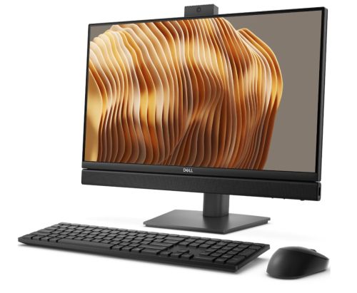 Настолен компютър - всичко в едно Dell Pro 24 All-in-One QC24251, Intel Core Ultra 5 235T (2.20 GHz, 24 MB), 23.8" FHD 1920x1080 100 Hz IPS AG, 1x16 GB DDR5 up to 5600 MT/s, 512GB SSD, Intel Graphics, Height Adjustable Stand, FHD HDR Cam, WiFi 6E+BT, Wire