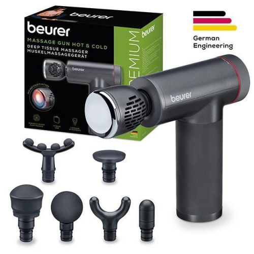 Масажор Beurer MG 195 Hot & Cold massage gun, 7 high-quality massage attachments, 9 intensity levels, Up to 4.5 h running time, LED display, Storage case