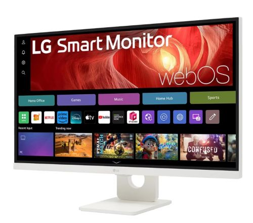 Монитор LG 27U731SA-W, 27" IPS Smart webOS23, 5ms, 1000:1, 350cd/m, FHD 3840 x 2160, ThinQ, DCI-P3 90%, HDR 10, HDMI, USB Type-C , Bluetooth, Speacers 5W x 2, Tilt, White