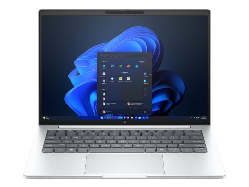 Лаптоп HP EliteBook 8 G1i AI 14" Glacier Silver, Ultra 7-255U(up to 5.2GH/12MB/12C), 14" WUXGA AG 300nits, 32GB 5600Mhz 1DIMM, 1TB PCIe SSD, WiFi 7 + BT 5.4, Backlit Kbd, FPR, Smart Card Reader, 3C Batt, Win 11 Pro, 3Y Offsite