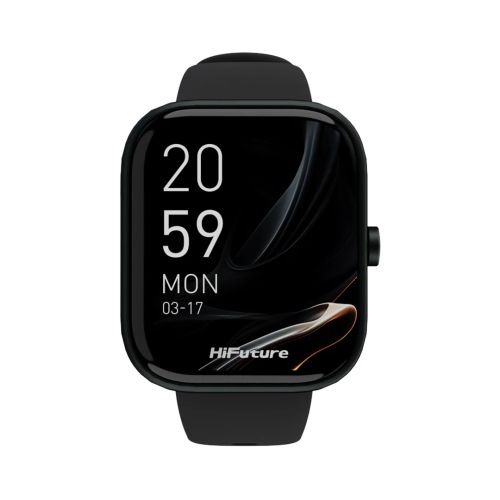 Часовник HiFuture Lume Black, 1.85 " IPS, Powered by Dual Core, Aerospace-Grade Ultra Light Aluminum Frame, Bluetooth Call, 3D User Interface, 1ATM Waterproof, 24/7 True Heart Rate & Blood Oxygen Sensor, 100+ Sports Mode, Up to 7 days daily use
