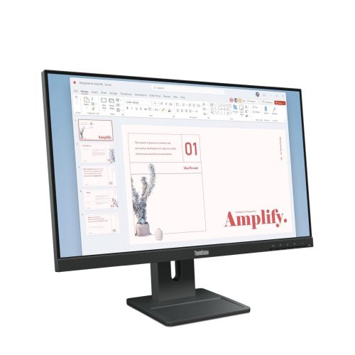 Монитор Lenovo ThinkVision E24-40 23.8" IPS, WLED, 1920x1080, 16:9, 4ms, 100Hz, 250 cd/m2, 1300:1, HDMI, DP, VGA, Speakers 2Wx2, Tilt, Swivel, Pivot, Height Adjust Stand