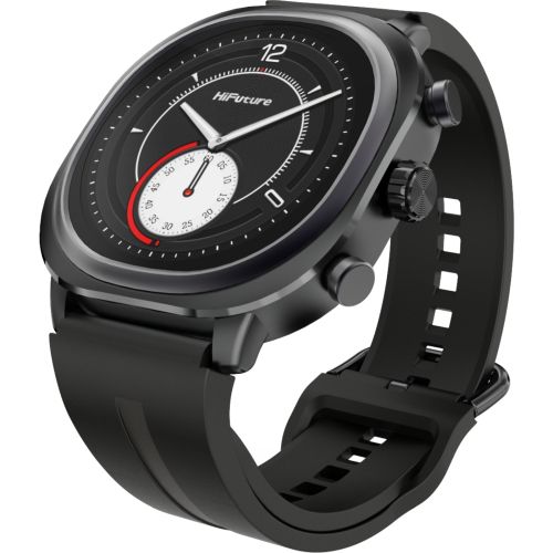 Часовник HiFuture AIX Lite Black,  1.43" AMOLED,  466*466, Powered by Dual Core & Syntra AI, Bluetooth Call, 1ATM Waterproof, Sixth Generation Health Sensor, Up to 10 days daily use, Extra Fabric Strap inbox