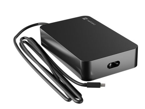 Адаптер Natec Grayling Laptop Charger, 90W, USB-C for laptops, tablets, phones