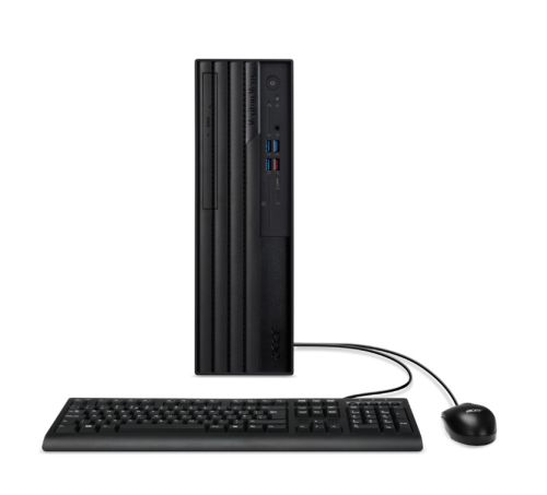 Настолен компютър Acer Veriton, VX4720GT Core i5- 14400 (up to 4.7GHz, 20MB), 1*16GB DDR5, 512GB SSD M.2, DVD+RW, Intel UHD Graphics, TPM 2.0, GLAN, 300W 80PLUS Bronze, KBD& Mouse USB, No OS, 3Y warranty + Acer Vero V247YGbmipx, 23.8''