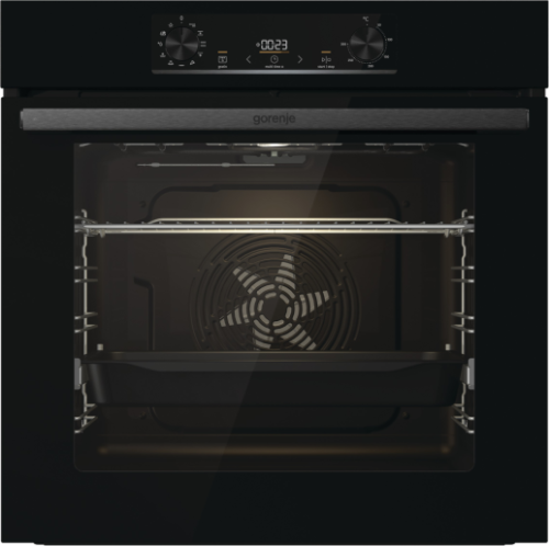 Фурна за вграждане Gorenje BO6735E05B – 77 литра, функция „Пица“, телескопични водачи, клас A