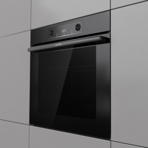 Фурна за вграждане Gorenje BO6735E05B – 77 литра, функция „Пица“, телескопични водачи, клас A