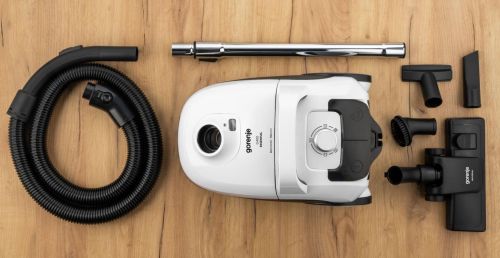 Прахосмукачка Gorenje VCE21G4EW с торба – 750 W, 3 L, HEPA филтър, телескопична тръба