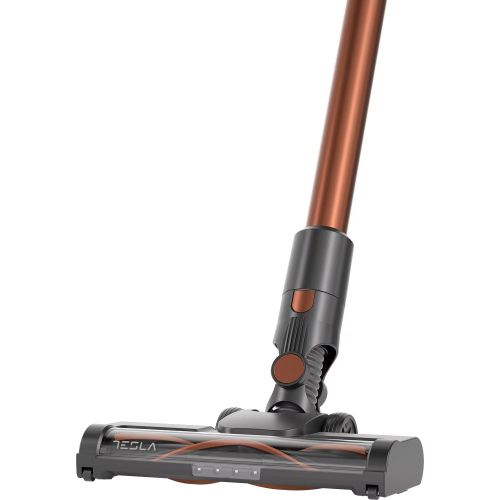 Вертикална акумулаторна прахосмукачка Tesla HS302BR – 250 W, 22.2 V Li-ion, 0.45 L контейнер, HEPA филтър, LED четка