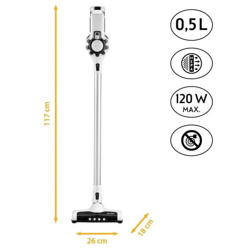 Акумулаторна прахосмукачка 2 в 1 FIRST FA-5541-4 GR – без кабел, 22.2 V Li-ion, LED четка, циклонна филтрация
