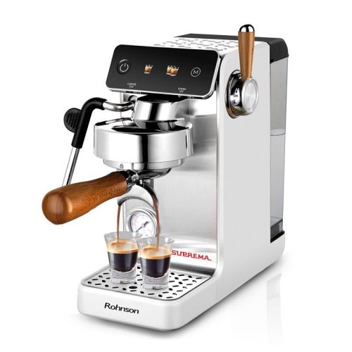 Кафемашина Rohnson R98300 Espresso – 20 bar, 2700 W, инокс корпус, професионална дюза за пара