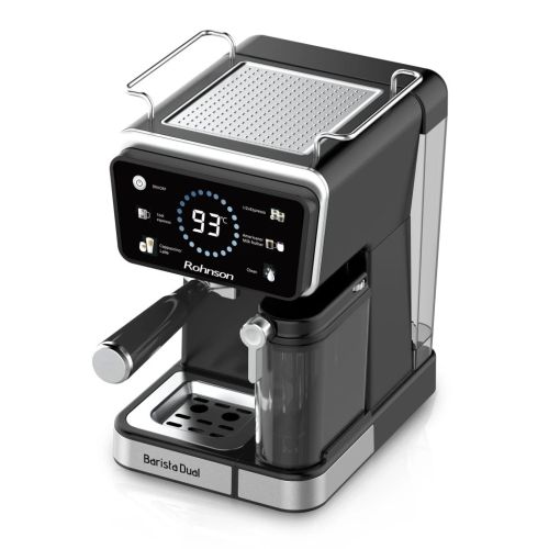 Полу-автоматична кафемашина Rohnson R-98082 Hot&Cold Barista Dual – 20 bar, 1350 W, горещо и студено еспресо, автоматична пяна