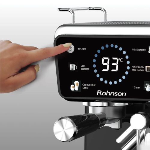 Полу-автоматична кафемашина Rohnson R-98082 Hot&Cold Barista Dual – 20 bar, 1350 W, горещо и студено еспресо, автоматична пяна