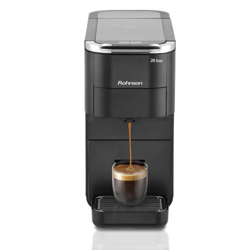 Мултикапсулна кафемашина Rohnson R-98055 – 20 bar, 1.5 L резервоар, 7 програми, Nespresso/Dolce Gusto/Lavazza Blue/ESE/мляно кафе
