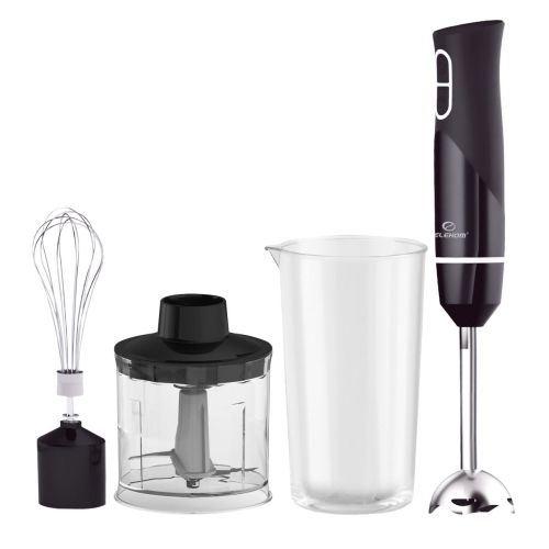 Пасатор с чопър и купа Elekom EK-200 3-in-1 Turbo – 600 W, блендер в комплект, регулируема турбо функция