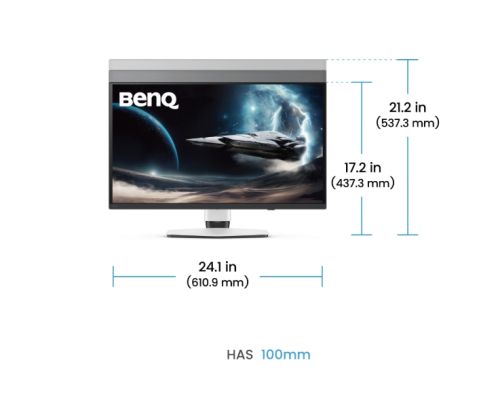 Монитор BenQ EX271UZ 27" 4K 166 PPI 240Hz MOBIUZ OLED Gaming Monitor, EX271UZ WHITE
