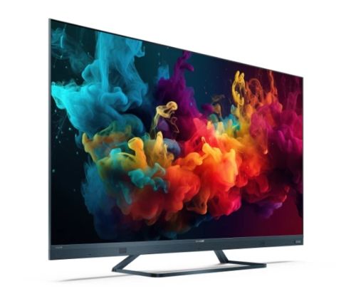 Телевизор Sharp 50FQ5EG, 50" QLED  GOOGLE TV, 4K Ultra HD 144Hz Quantum Dot 3840x2160 Aluminium Slim Frameless, AQUOS AI, DVB-T/T2/C/S/S2, 500 NIT, Active Motion 1400, HARMAN/KARDON, HDR10, Dolby Atmos, Dolby Vision, DTS:X, Google Assistant, HDMI eARC, Mi