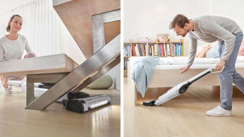 Прахосмукачка Bosch BBH3ALL28, Cordless Handstick Vacuum cleaner 2 in 1 Flexxo Gen2 28Vmax, Serie 4, built-in accessories, White